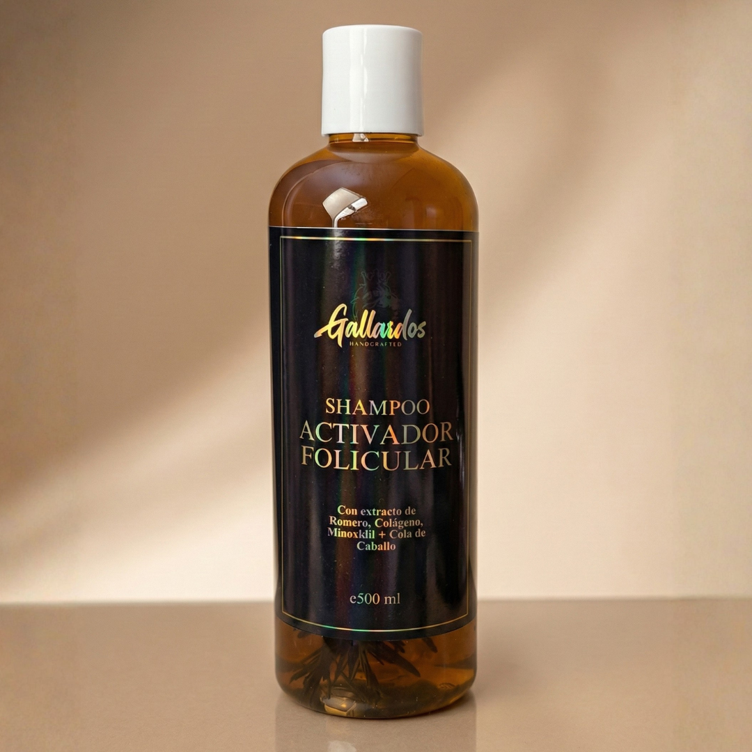 Shampoo Anticaida y Activador Folicular con Extracto de Romero, Minoxidil y Extracto de Ortiga